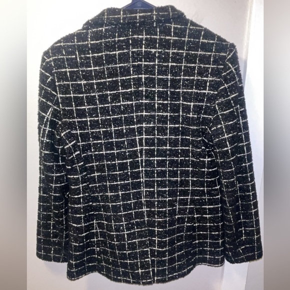NWT On 34th Women’s Metallic Plaid Tweed Blazer Created For Macy’s Size 6 - Picture 5 of 8